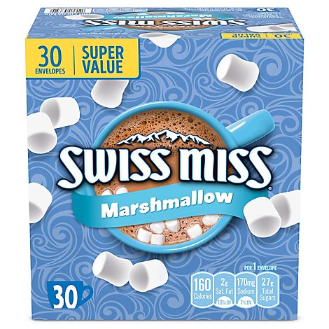 Swiss Miss Hot Cocoa Mix Milk Chocolate Marshmallow Envelopes - 41.4 Oz