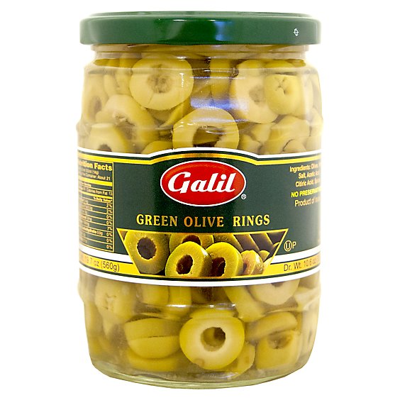 Galil Olives Green Rings Jar - 18.93Oz