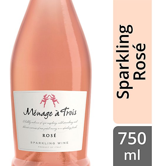 Menage a Trois Rose Sparkling Wine Bottle - 750 Ml