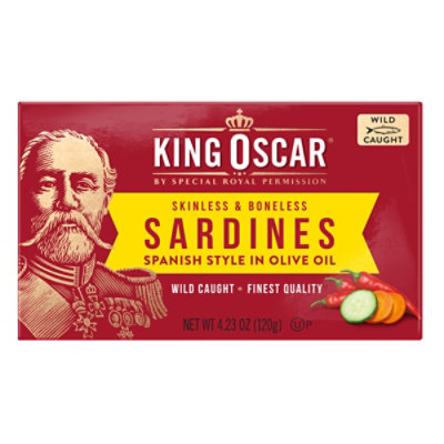King Oscar Sardines Skinless/Boneless In Olive Oil Spanish Style - 3.75 Oz - Image 1