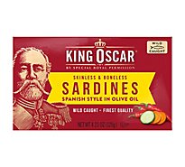 King Oscar Sardines Skinless/Boneless In Olive Oil Spanish Style - 3.75 Oz
