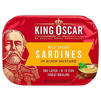 King Oscar Sardines In Dijon Mustard One Layer Can - 3.75 Oz - Image 2