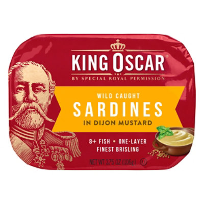 King Oscar Sardines In Dijon Mustard One Layer Can - 3.75 Oz - Image 1