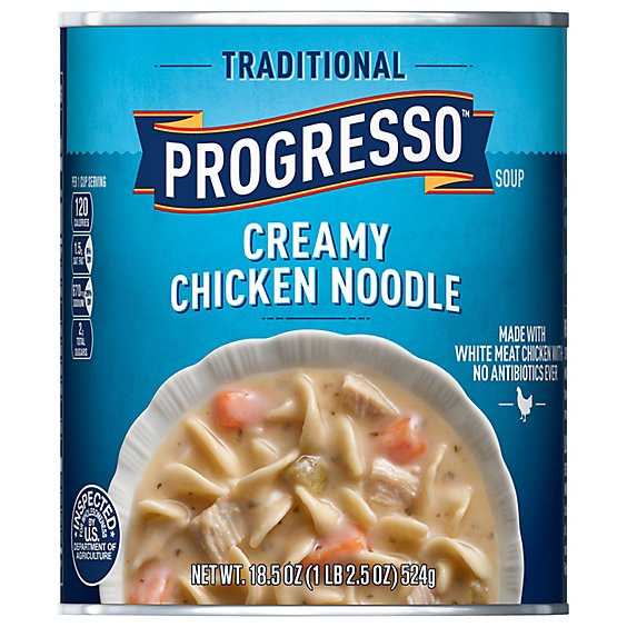 PROGRESSO Traditional Soup Creamy Chicken Noodle Can - 18.5 Oz