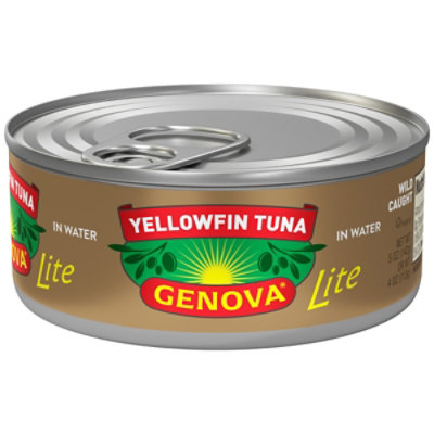 Genova Yellowfin Tuna in Water and Sea Salt - 5 Oz - Image 1