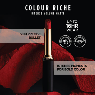 L'Oreal Paris Colour Riche Intense Volume Matte Le Plum Dominant Lipstick - 0.06 Oz - Image 3