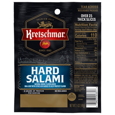 Kretschmar Premium Deli Pre-Sliced Gluten Free Hard Salami - 5 Oz - Image 2