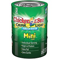 Chicken of the Sea Chunk Light Tuna in Water Chunk Style Mini Cans - 3-3 Oz - Image 3