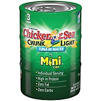 Chicken of the Sea Chunk Light Tuna in Water Chunk Style Mini Cans - 3-3 Oz - Image 1