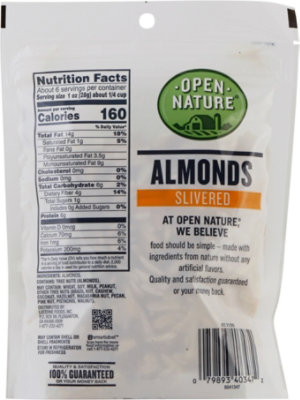 Open Nature Almonds Slivered Bag - 6 Oz - Image 7