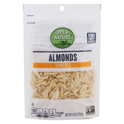 Open Nature Almonds Slivered Bag - 6 Oz