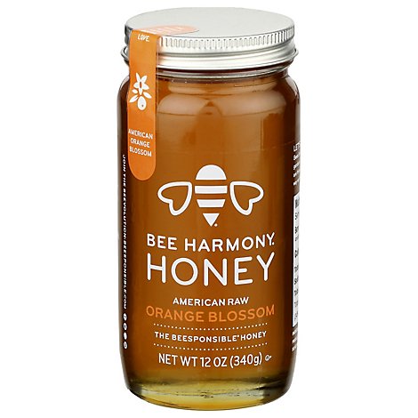 Bee Harmony Honey Orange Blossom Amer - 15.5 Oz