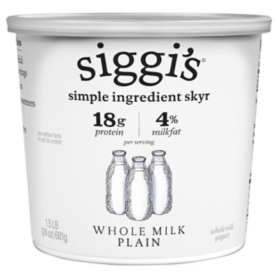 siggi's Plain Icelandic Skyr Whole Milk Yogurt - 24 Oz - Image 3