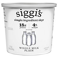 siggi's Icelandic Skyr Whole Milk Plain Yogurt - 24 Oz - Image 1