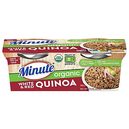Minute Rice Ready To Serve Organic Quinoa White & Red Sleeve - 8.8 Oz - Image 2