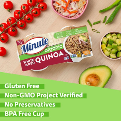 Minute Rice Ready To Serve Organic Quinoa White & Red Sleeve - 8.8 Oz - Image 2