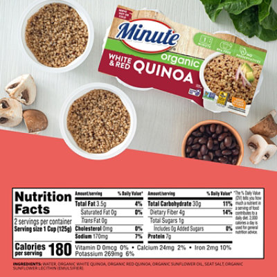 Minute Rice Ready To Serve Organic Quinoa White & Red Sleeve - 8.8 Oz - Image 5