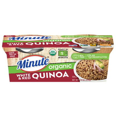 Minute Rice Ready To Serve Organic Quinoa White & Red Sleeve - 8.8 Oz