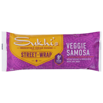 Sukhi's Indian Veggie Samosa Vegetarian Roti Street Wrap - 5.5 Oz - Image 1