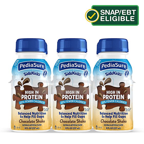PediaSure SideKicks High Protein Nutrition Shake Ready To Drink Chocolate - 6-8 Fl. Oz.