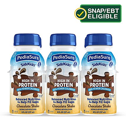 PediaSure SideKicks High Protein Nutrition Shake Ready To Drink Chocolate - 6-8 Fl. Oz. - Image 1