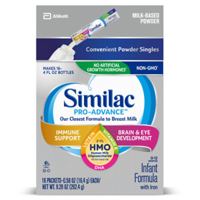 Similac Pro-Advance Non GMO with 2 FL HMO Infant Formula With Iron Powder - 16-0.58 Oz
