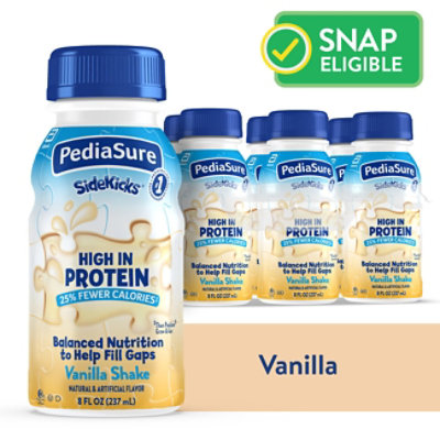 PediaSure SideKicks High Protein Nutrition Shake Ready To Drink Vanilla - 6-8 Fl. Oz. - Image 1