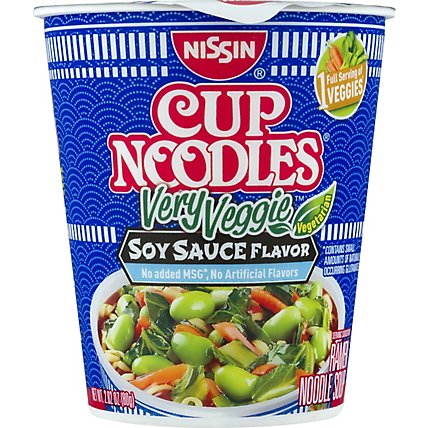 Nissin Cup Noodles Very Veggie Soy Sauce - 2.82 Oz - Image 2