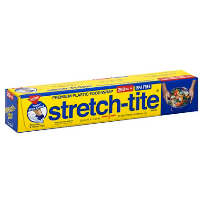 Stretch-Tite Premium Plastic Food Wrap W/Titecut Slide Cutter 12 In X250 -  Each