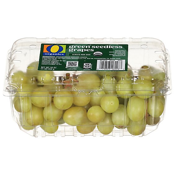 O Organics Organic Green Seedless Grapes - 1 Lb