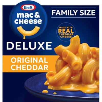 Kraft Deluxe Original Cheddar Mac & Cheese Macaroni and Cheese Dinner Family Size - 24 Oz - Image 1