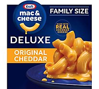 Kraft Macaroni & Cheese Dinner Deluxe Original Cheddar Family Size Box - 24 Oz