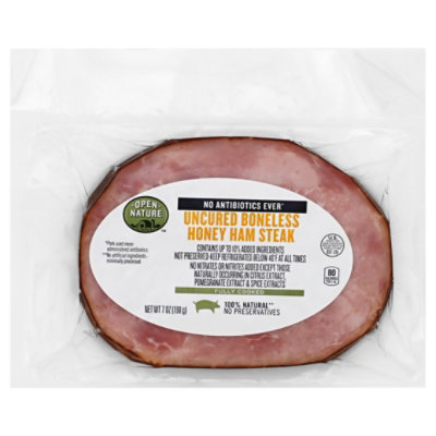 Open Nature Steak Uncured Boneless Honey Ham Vacuum Packed - 7 Oz