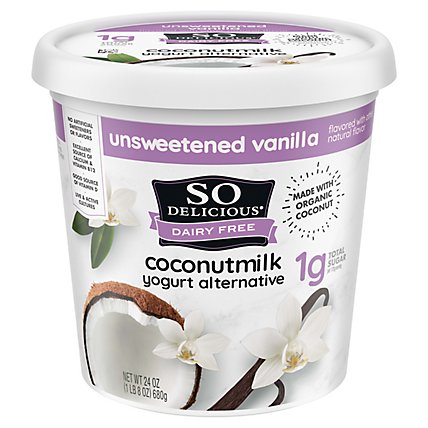 So Delicious Dairy Free Yogurt Alternative Coconutmilk Unsweetened Vanilla - 24 Oz - Image 2