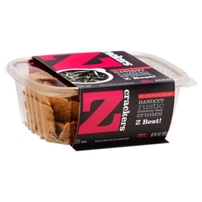 Z Crackers Crackers Red Onion & Rosemary Tub - 8 Oz - Image 1