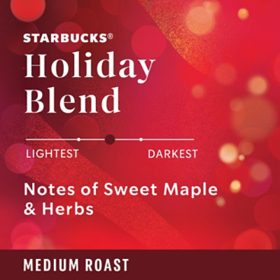 Starbucks Holiday Blend 100% Arabica Medium Roast K Cup Coffee Pods Box 32 Count - Each - Image 2