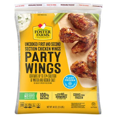Foster Farms Individual Fast Frozen Party Chicken Wings - 40 Oz - Image 3