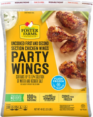 Foster Farms Individual Fast Frozen Party Chicken Wings - 40 Oz - Image 3