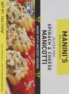 Manini's Gluten Free  Spinach and Cheese Manicotti - 12 Oz - Image 5
