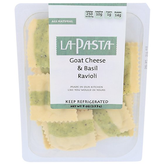La Pasta Goat Cheese & Basil Ravioli - 9 Oz