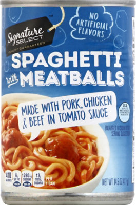 Signature SELECT Spaghetti With Meatballs Can - 14.5 Oz - Image 2