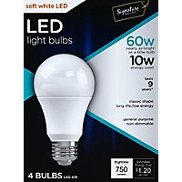 Signature SELECT Light Bulb LED Soft White 10W A19 750 Lumens - 4 Count - Image 2