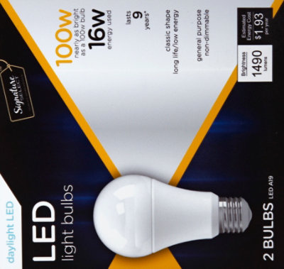 Signature SELECT Light Bulb LED Daylight 16W A19 - 2 Count - Image 4