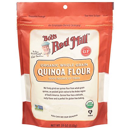 Bobs Red Mill Organic Flour Quinoa Whole Grain Gluten Free - 18 Oz - Image 2