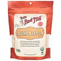 Bobs Red Mill Organic Flour Quinoa Whole Grain Gluten Free - 18 Oz - Image 1