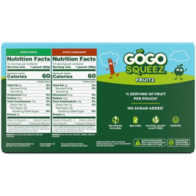 GoGo squeeZ Applesauce Variety Pack Apple Cinnamon - 20-3.2 Oz - Image 8
