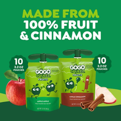 GoGo squeeZ Applesauce Variety Pack Apple Cinnamon - 20-3.2 Oz - Image 3