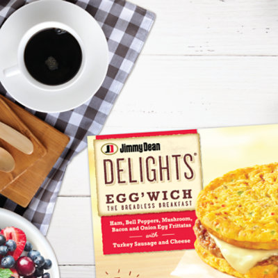 Jimmy Dean Delights Ham Peppers Mushroom Eggwich 4 Count - Image 2