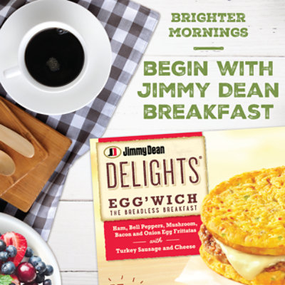 Jimmy Dean Delights Ham Peppers Mushroom Eggwich 4 Count - Image 3