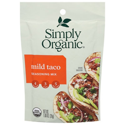 Simply Organic Seasoning Mix Taco Mild Pouch - 1 Oz - Image 3